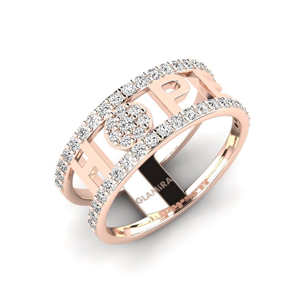 14k Rose Gold Moissanite Ring Zigera