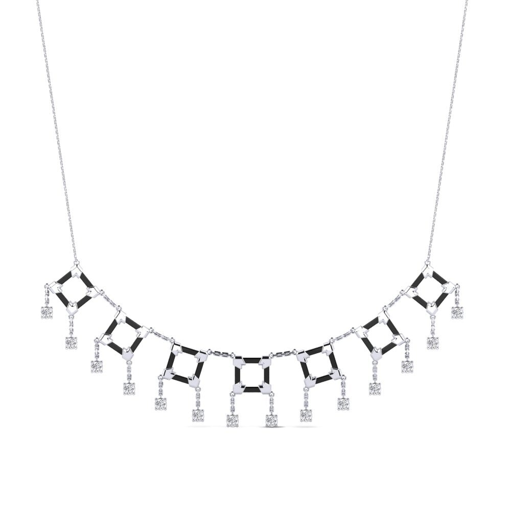 950 Palladium Diamond Women's Necklace Zink