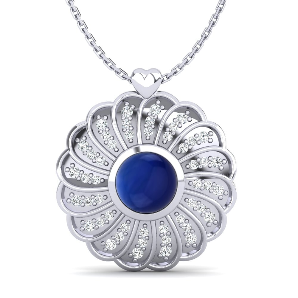 Cabochon Sapphire Women's Necklace Zoelie