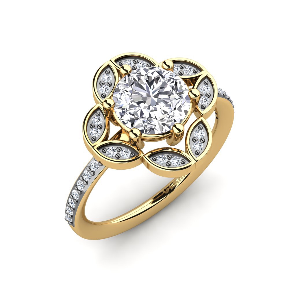 Exclusive Black Touch Collection Zofia 585 Yellow Gold with Black Rhodium Diamond