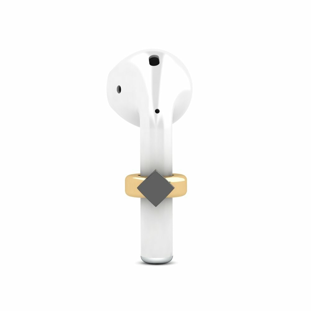 14k Yellow Gold with Black Rhodium Airpods® Zomculo