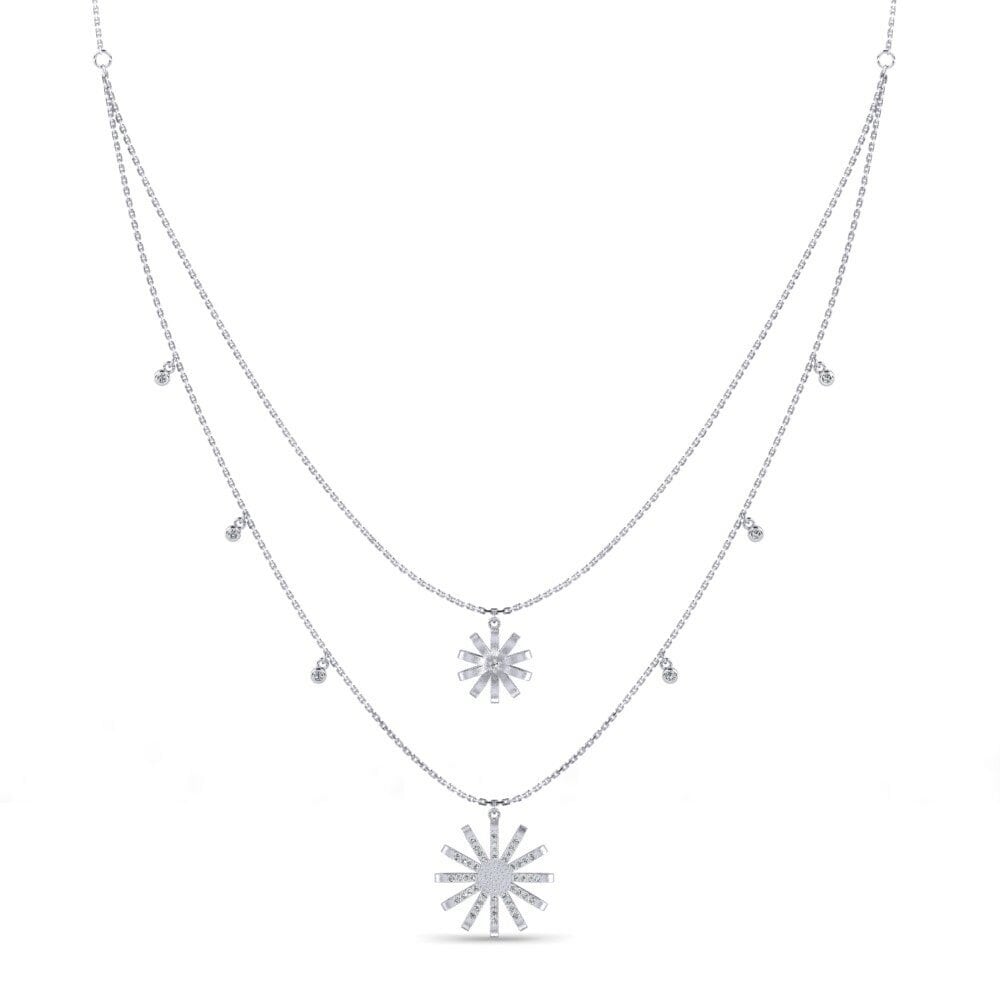 Layering 18K White Gold Necklaces