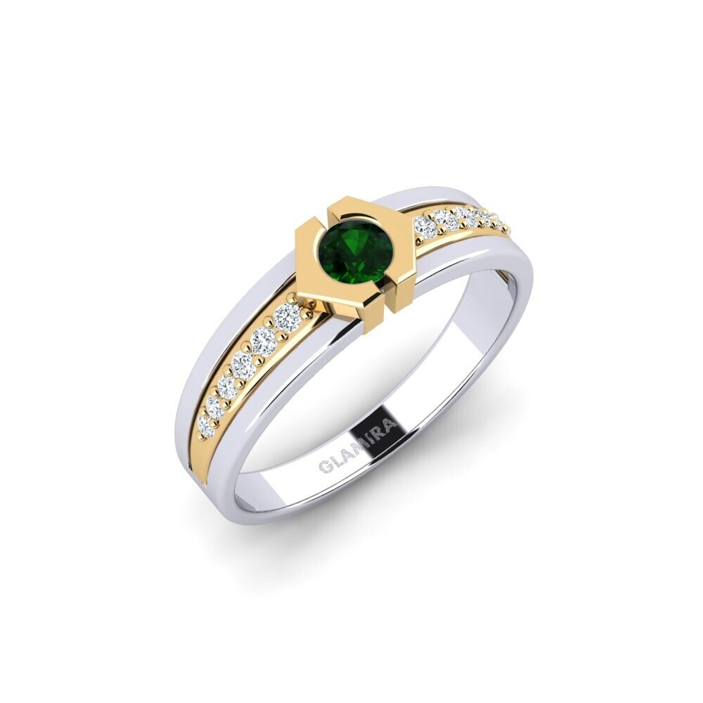 Green Tourmaline Engagement Ring Zouyoor