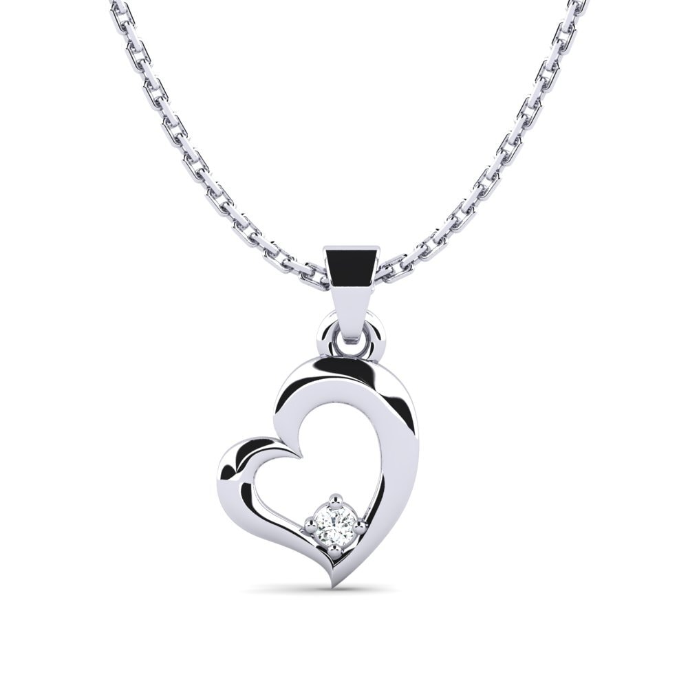 White Silver Zirconia Women's Pendant Zoya