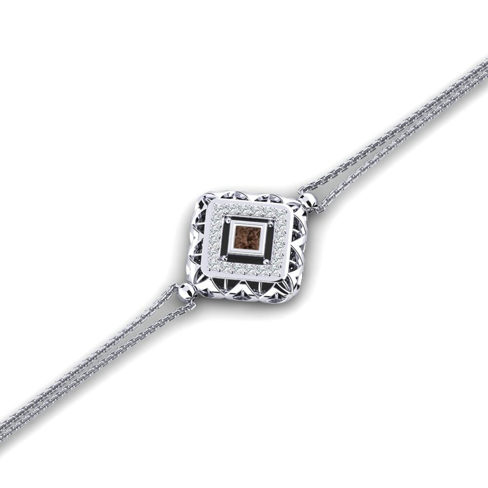 Princess Smoky Quartz Women's Bracelet Zozhago