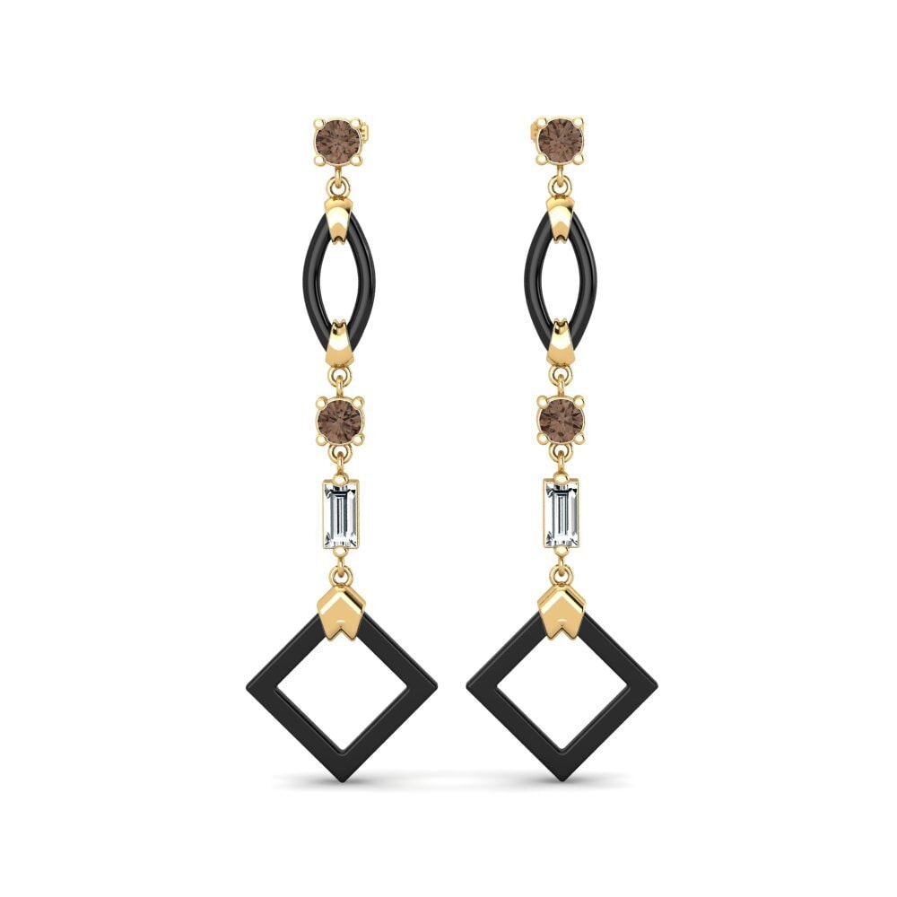 Smoky Quartz Women's Earring Zuan