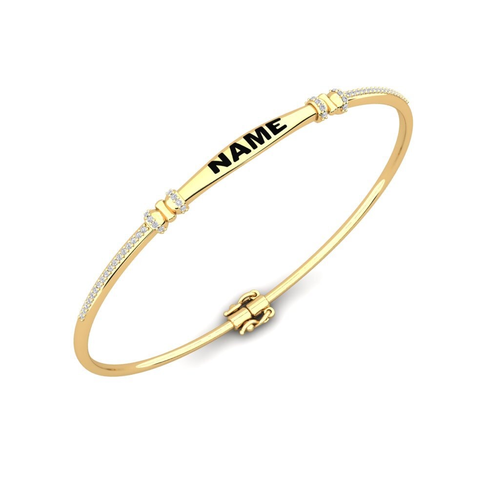14ct Yellow Gold Lab Grown Diamond Women's Bracelet Zubat