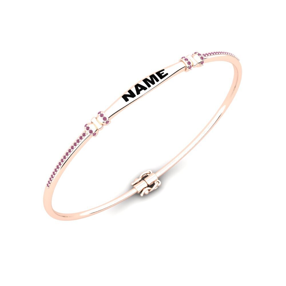 14ct Rose Gold Rhodolite Garnet Women's Bracelet Zubat