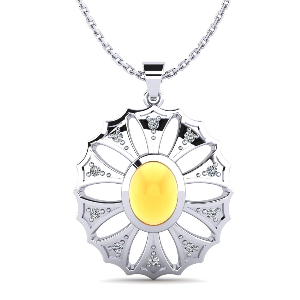 Cabochon Citrine Women's Pendant Zudora