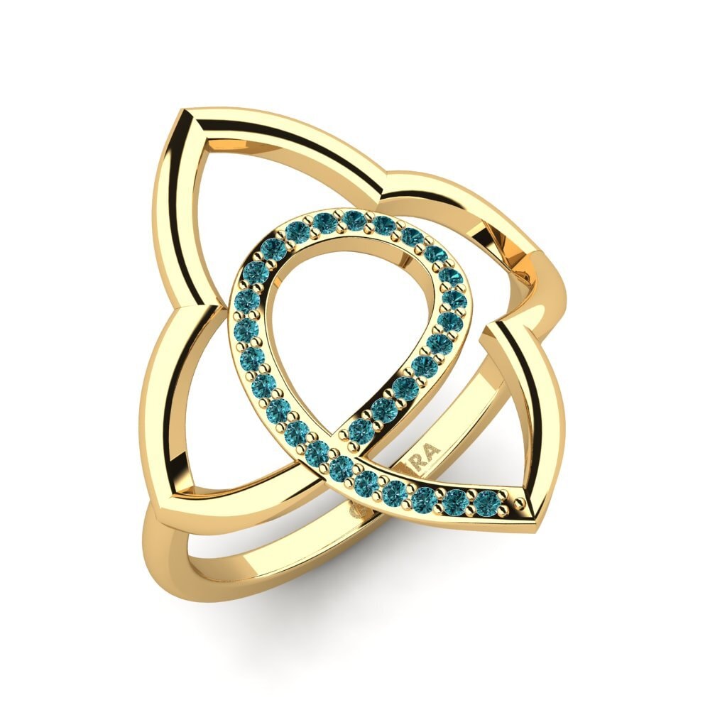 Diamant Bleu Bague Zulma