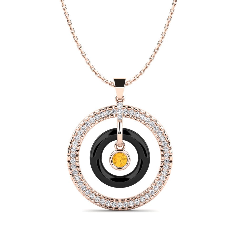 9ct Rose Gold Citrine Women's Pendant Zumwalt