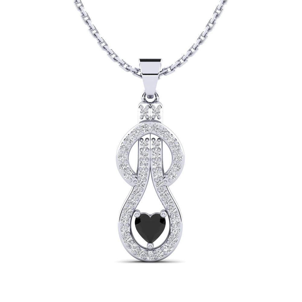 Heart Black Sapphire Women's Pendant Zuwena