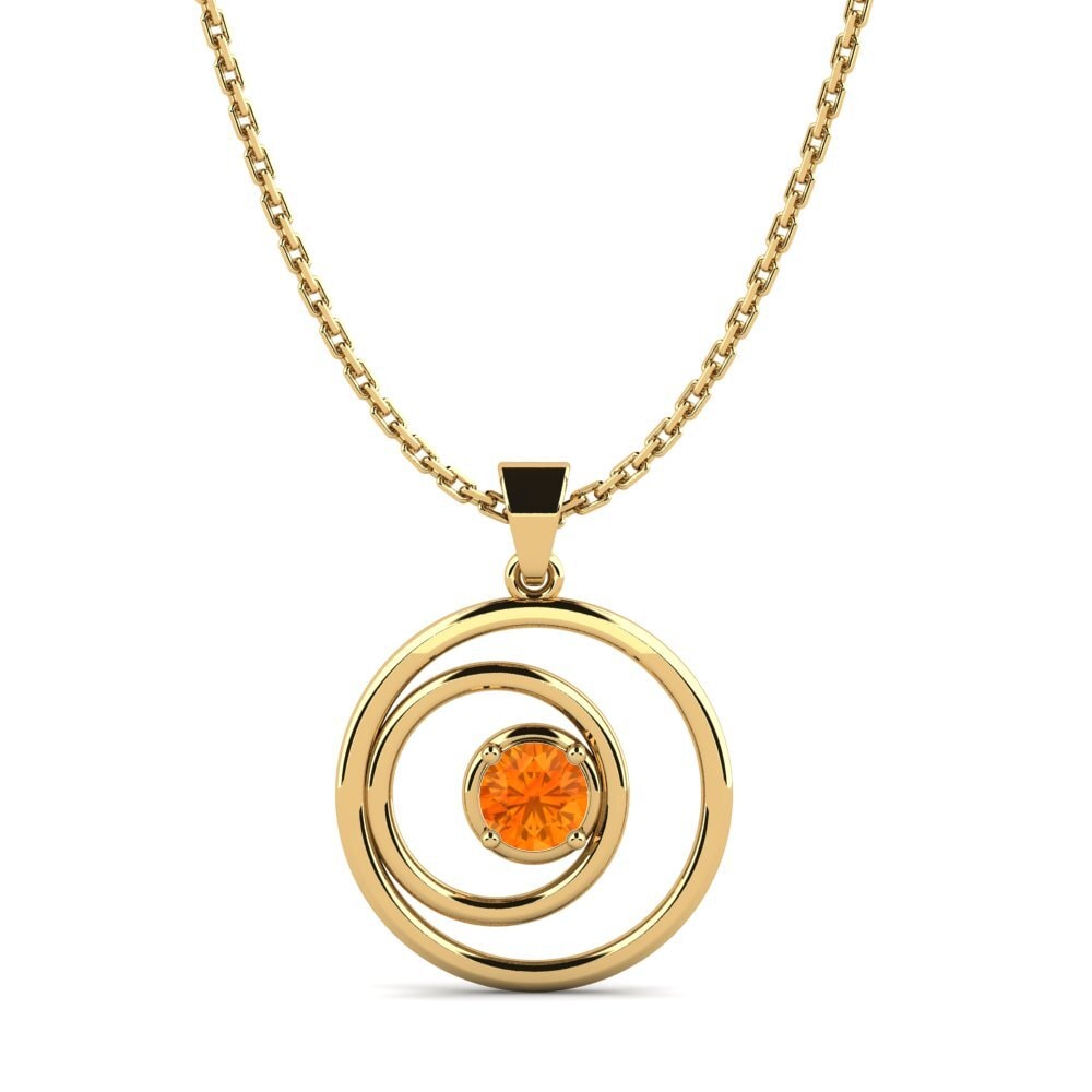 Orange Sapphire Women's Pendant Zykadial
