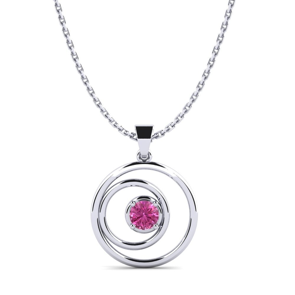 Bạc Đá Topaz Hồng Mặt dây chuyền nữ Zykadial