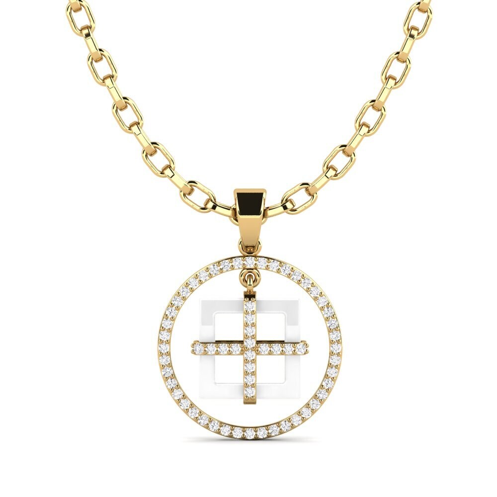 White sapphire Men's Pendant Zyrako