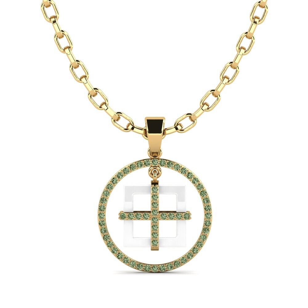 Green Diamond Men's Pendant Zyrako