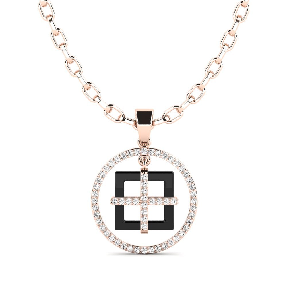 9k Oro Rosa Moissanita Colgante para hombre Zyrako