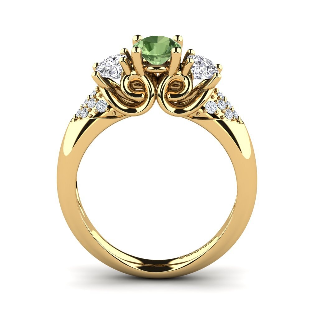 Green Sapphire Engagement Ring Velma