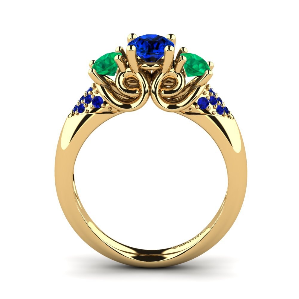 Sapphire (Lab Created) Engagement Ring Velma