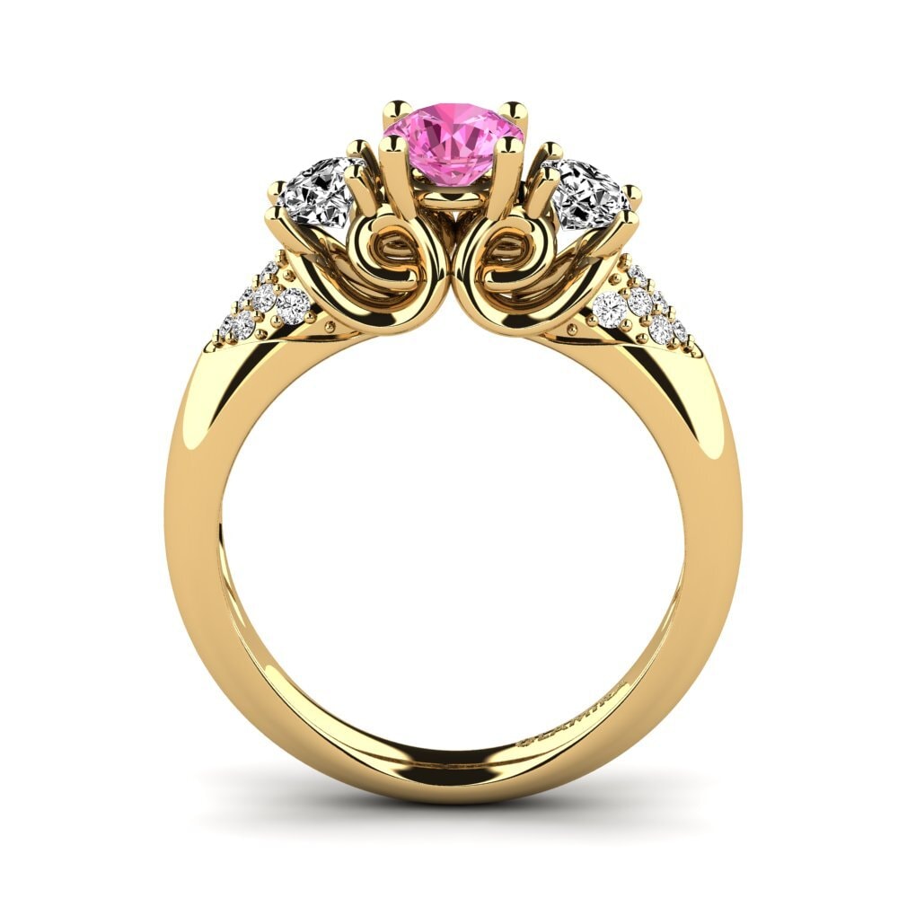 Topacio Rosa Anillo de compromiso Velma