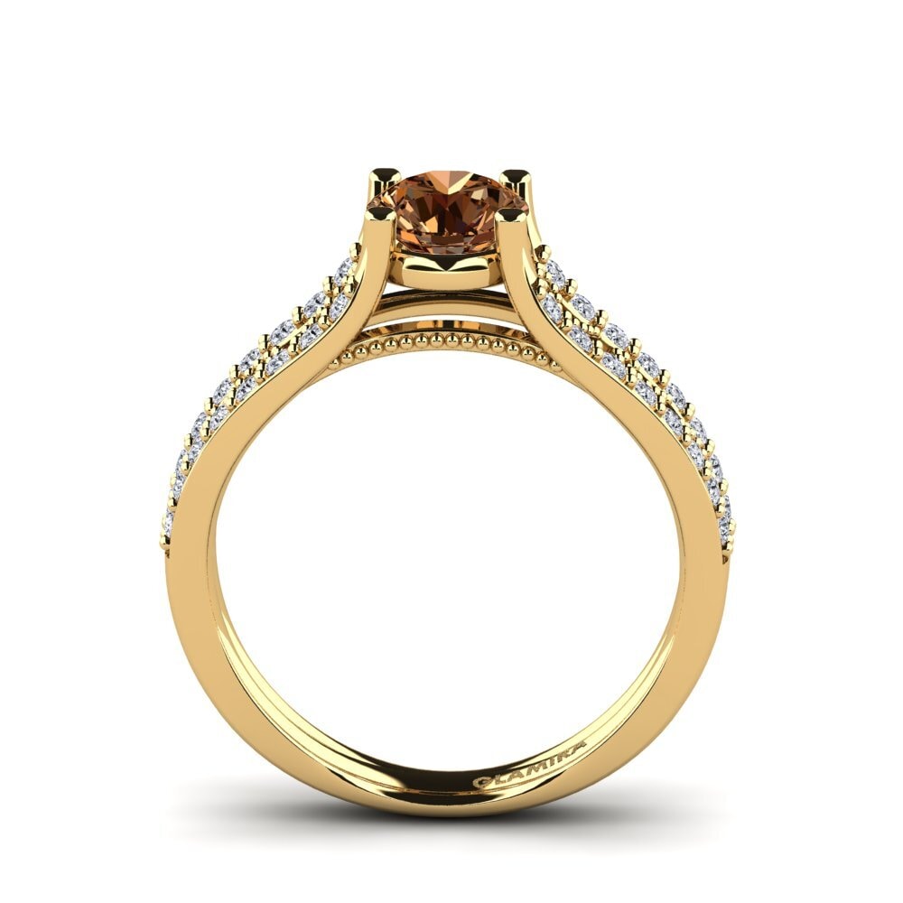Brown Diamond Engagement Ring Ebbony