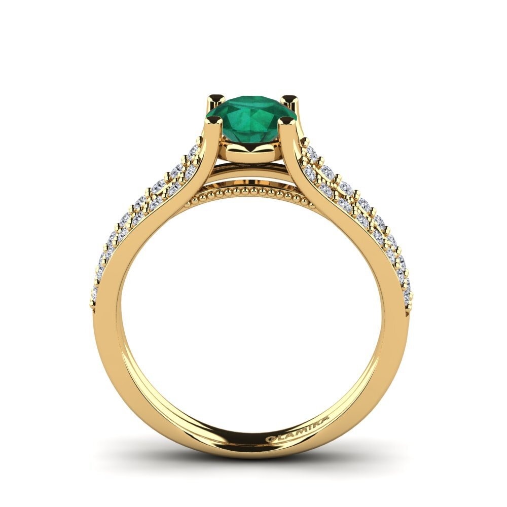 Emerald Engagement Ring Ebbony