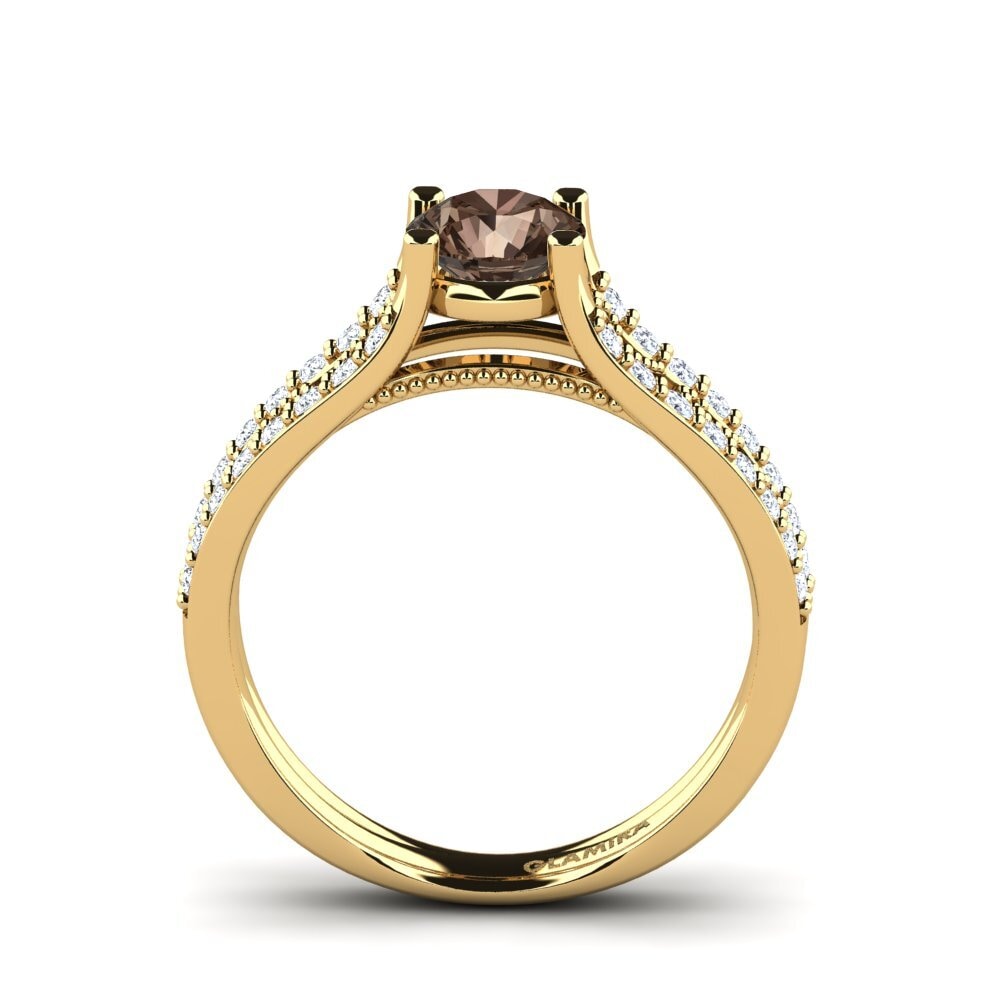 Smoky Quartz Engagement Ring Ebbony