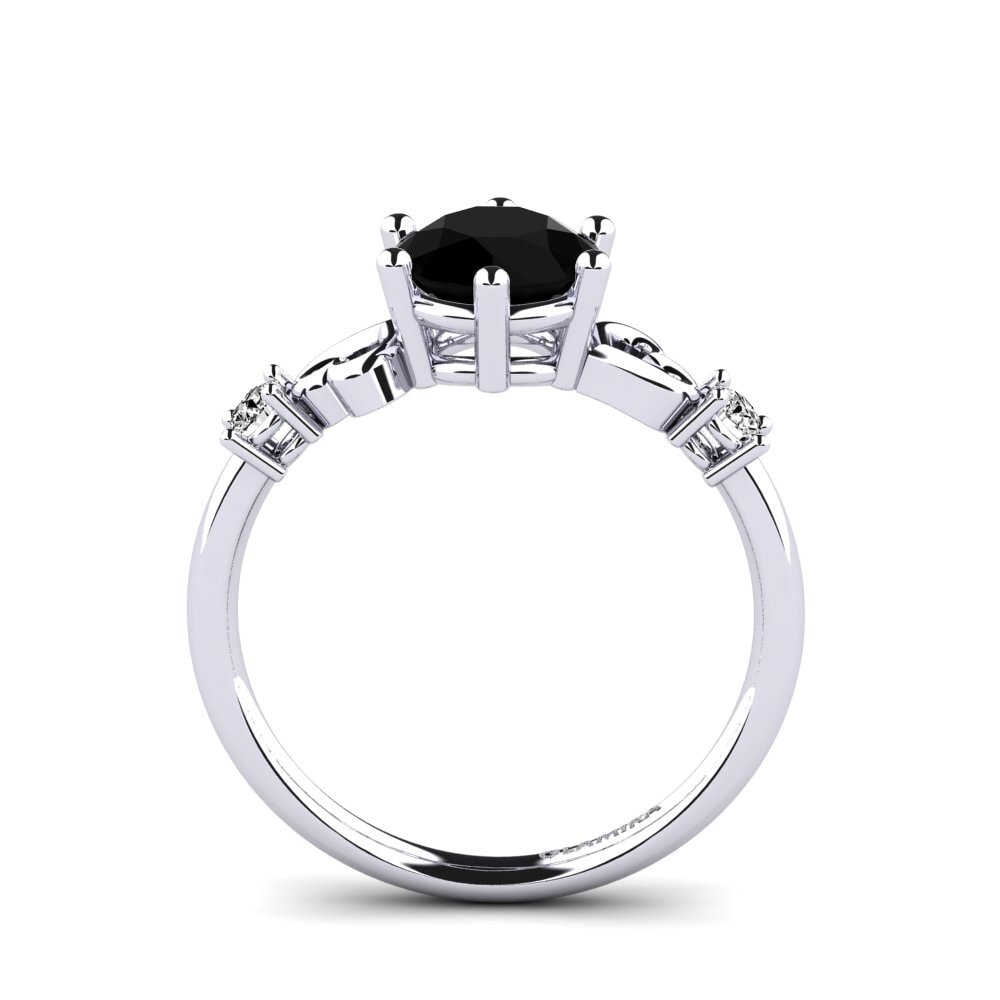 Black Onyx Engagement Ring Naidene