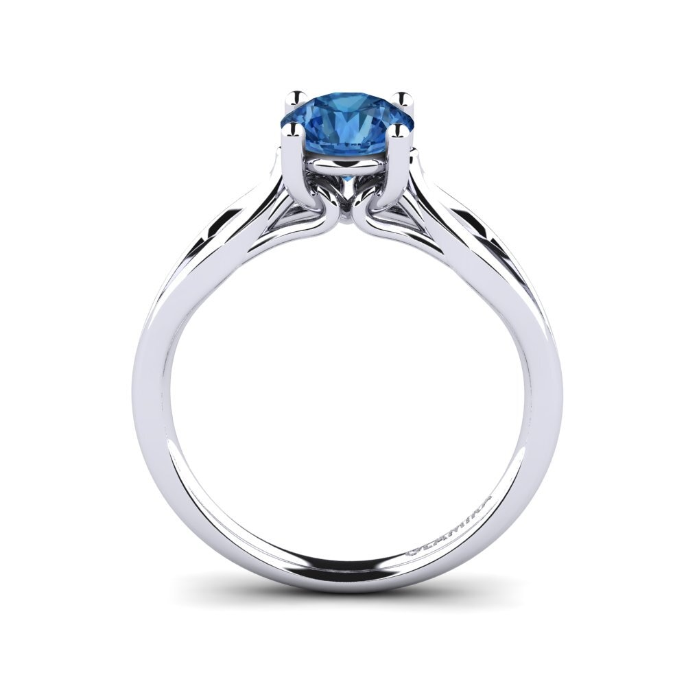 Circonita Azul Oscuro Anillo de compromiso Rayanne