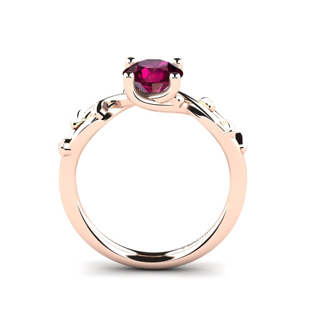 Rhodolite Garnet Engagement Ring Alabate 1.0 crt