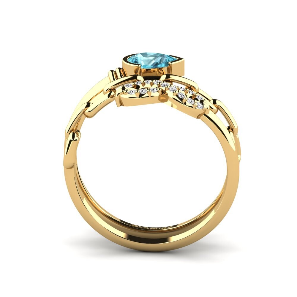 Circón Azul Anillo Bondoflove