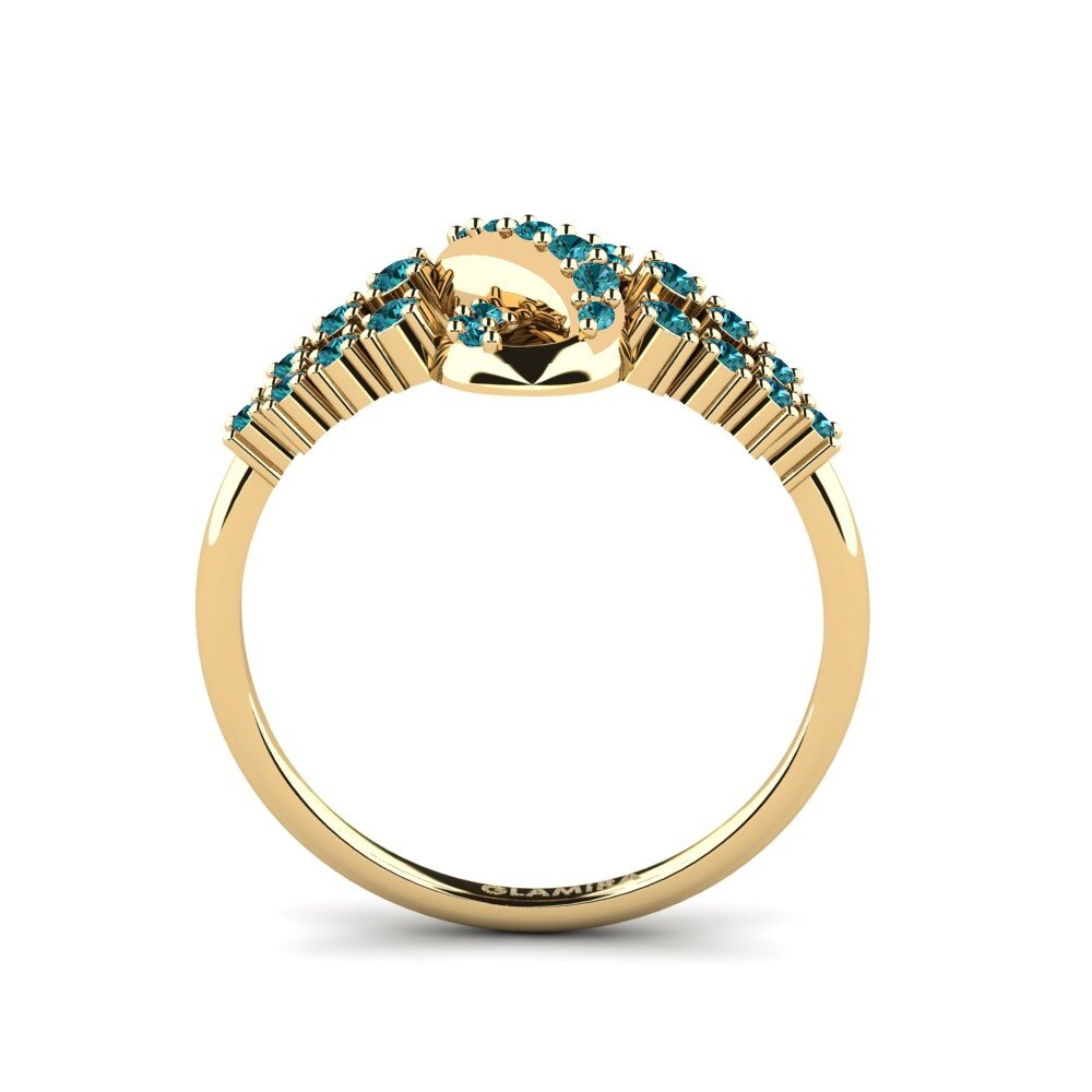 Blauer Diamant Ring Longway