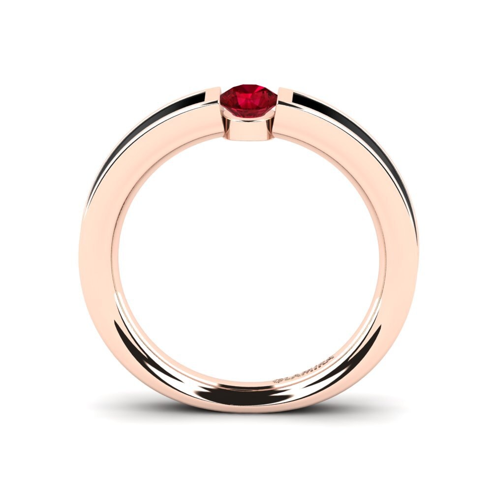 Red Zirconia Engagement Ring Eugenie