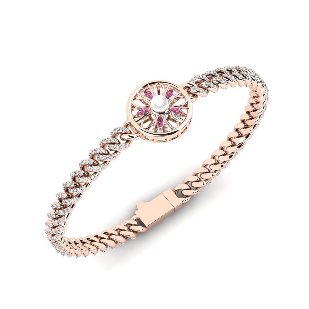 Rotgold 585 Rhodolit-Granat Damen armband Walimant