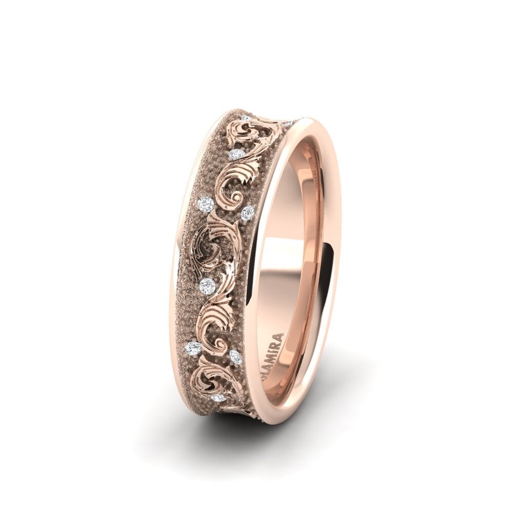 Or rose 585 Saphir Blanc Alliance pour femme Dreamy Feeling 6 mm