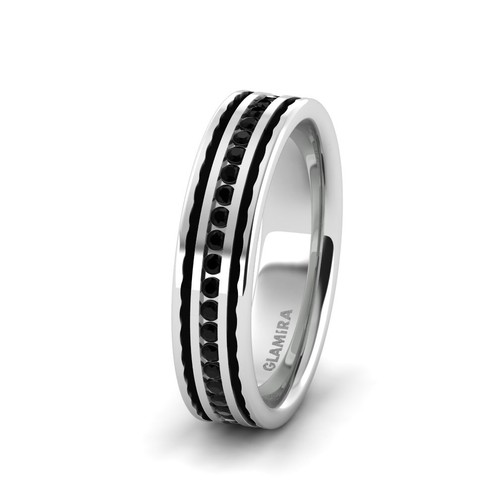 Black Onyx Women's Ring Peaceful Lonin 5 mm