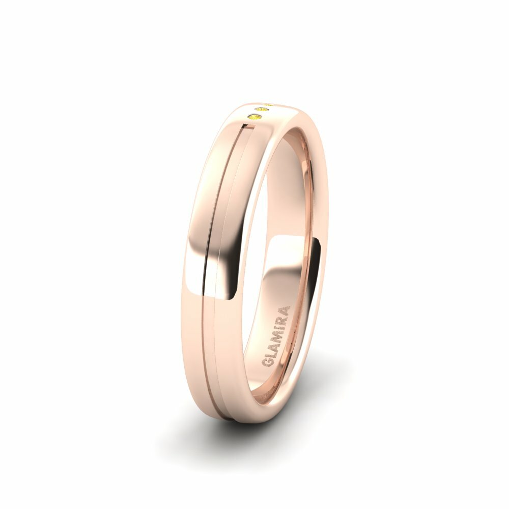 Zafiro amarillo Anillo Boda Mujer Pretty Tender 4 mm