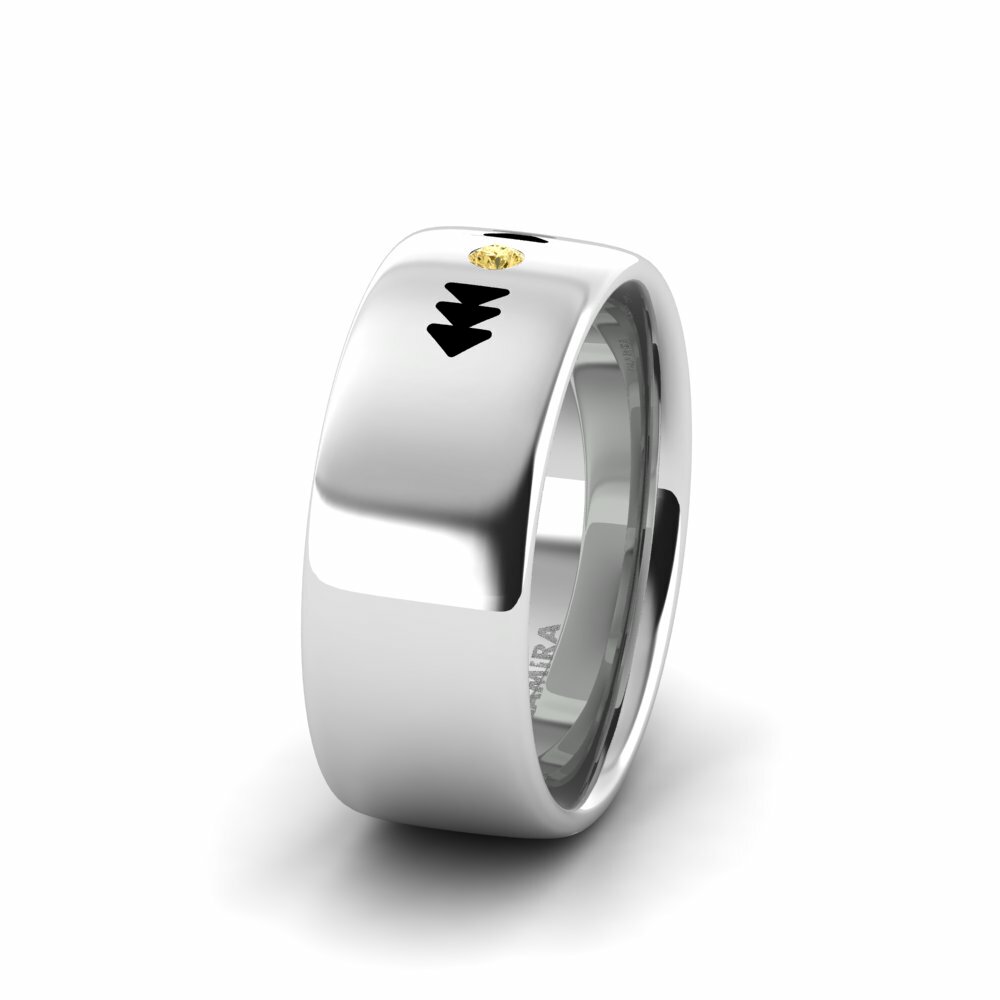 Diamant Jaune Alliance pour femme Pretty Ventro 8 mm