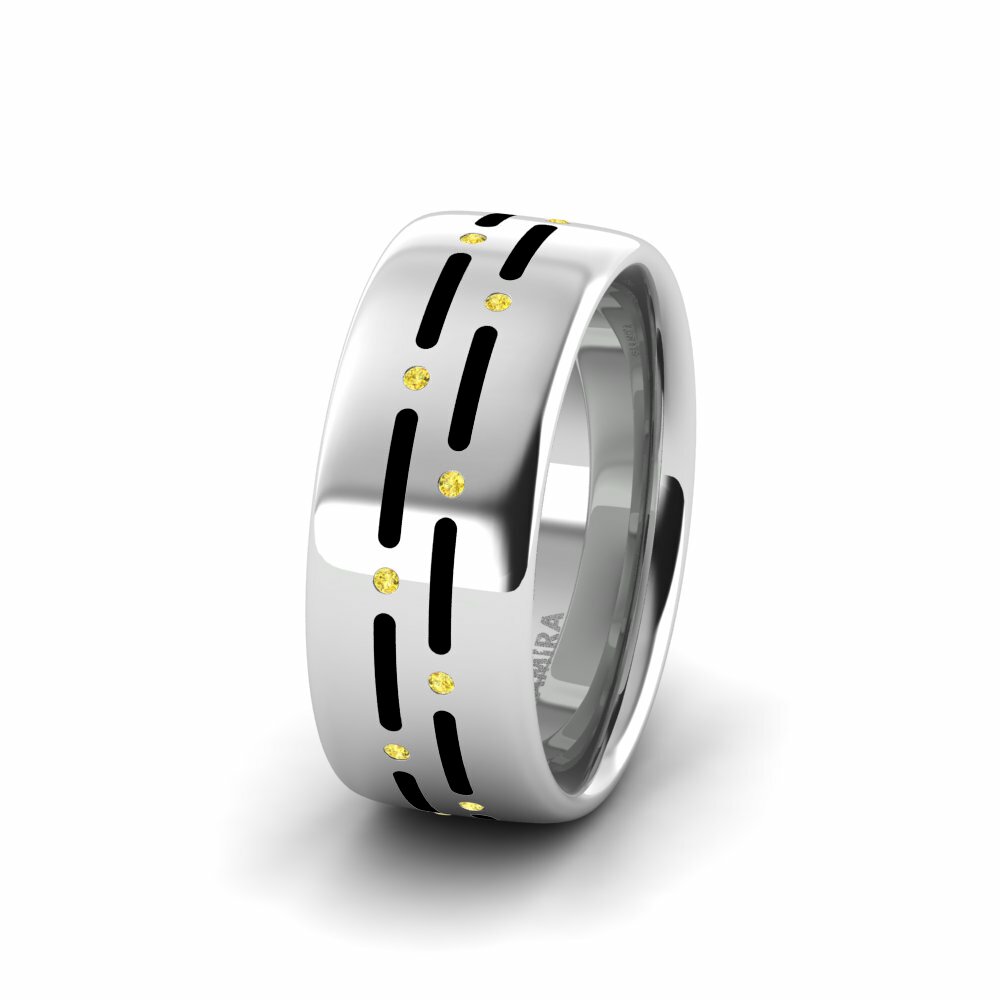 Zafiro amarillo Anillo Boda Mujer Pretty Way 8 mm