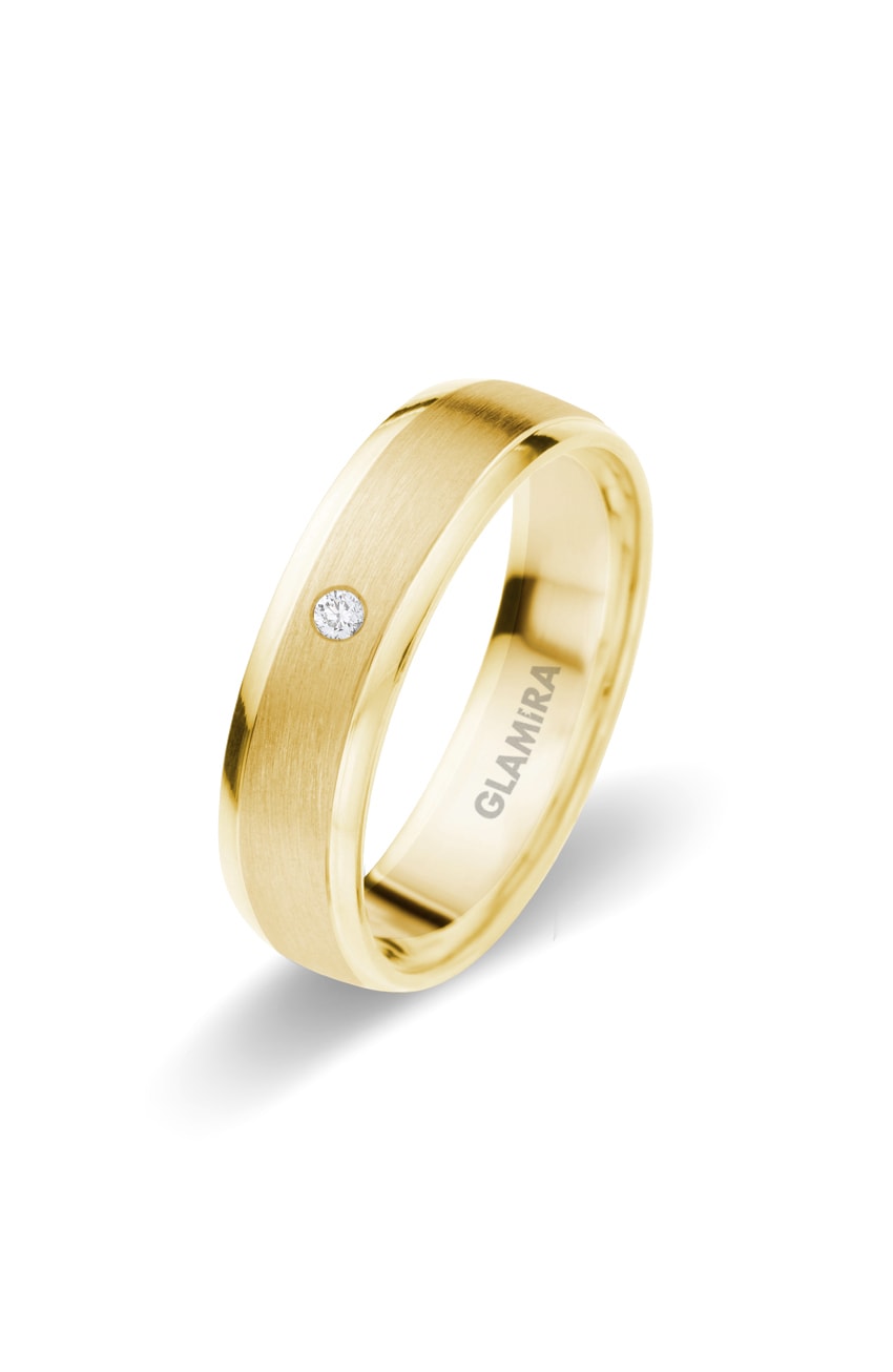 14k Yellow Gold Women's Wedding Ring Unique Glory