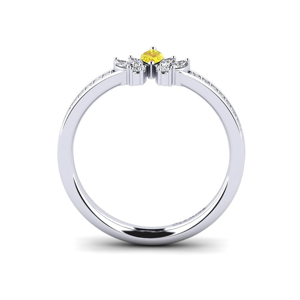 Yellow Sapphire Engagement Ring Lesoni