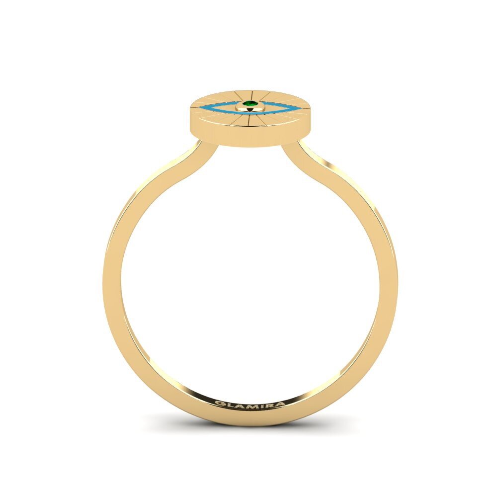 Zircônia Verde Anel Anggun