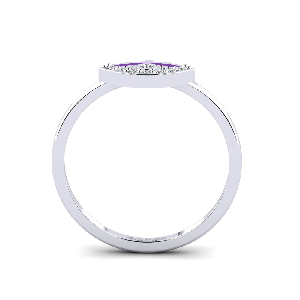 Weiß-Silber Ring Chishango