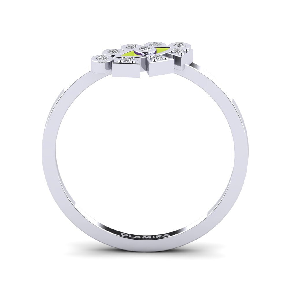 Argent Blanc Bague Cragum