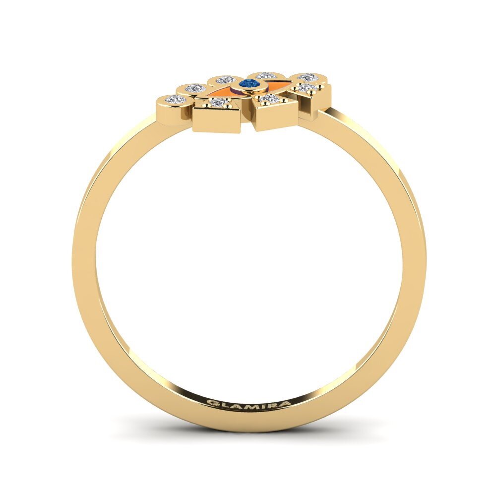 Dunkelblauer Zirkonia Ring Cragum