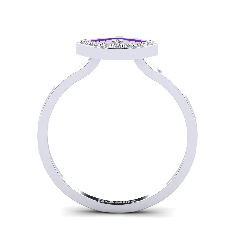 Weiß-Silber Ring Eleganti