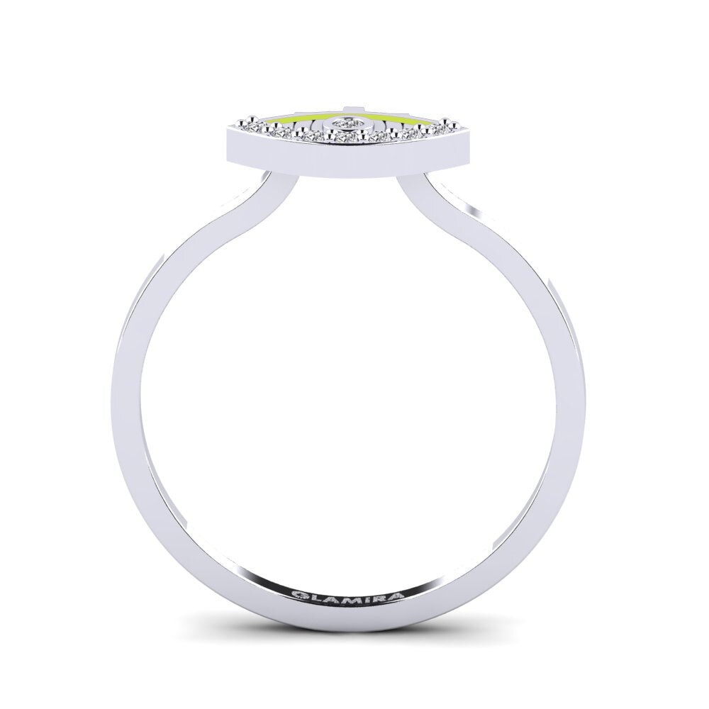 Argent Blanc Bague Eleganti