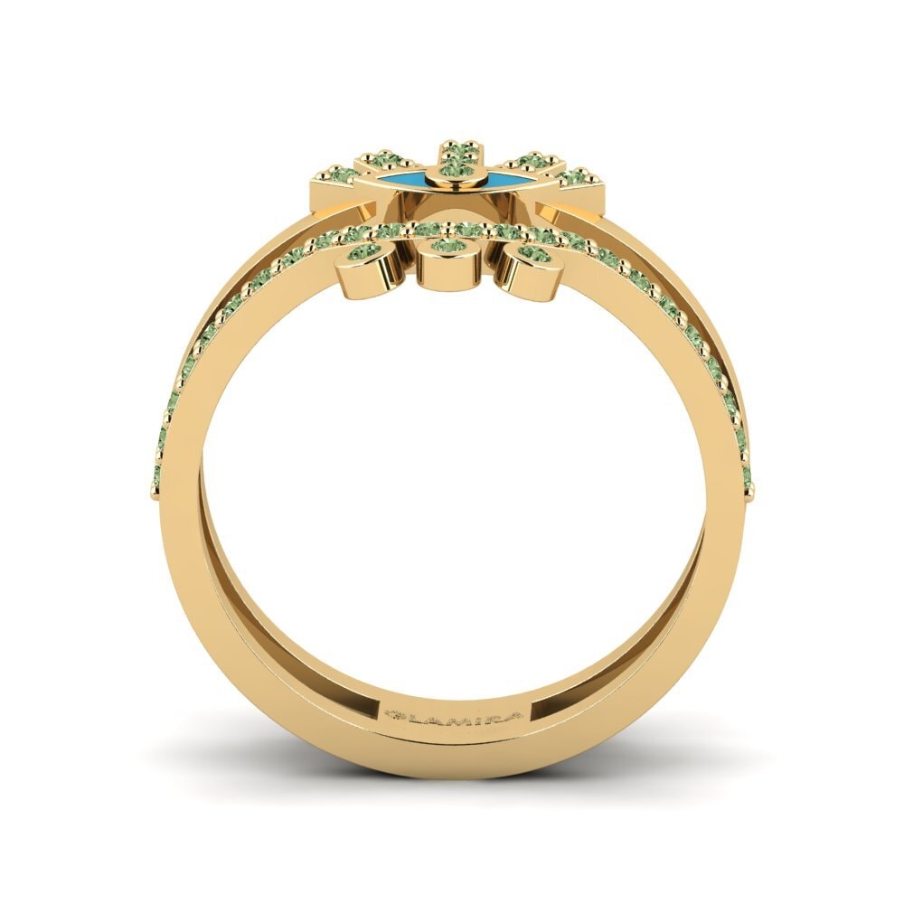 Diamante Verde Anel Heraion
