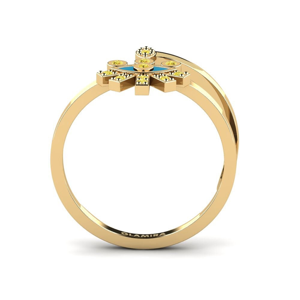Gelber Saphir Ring Krya