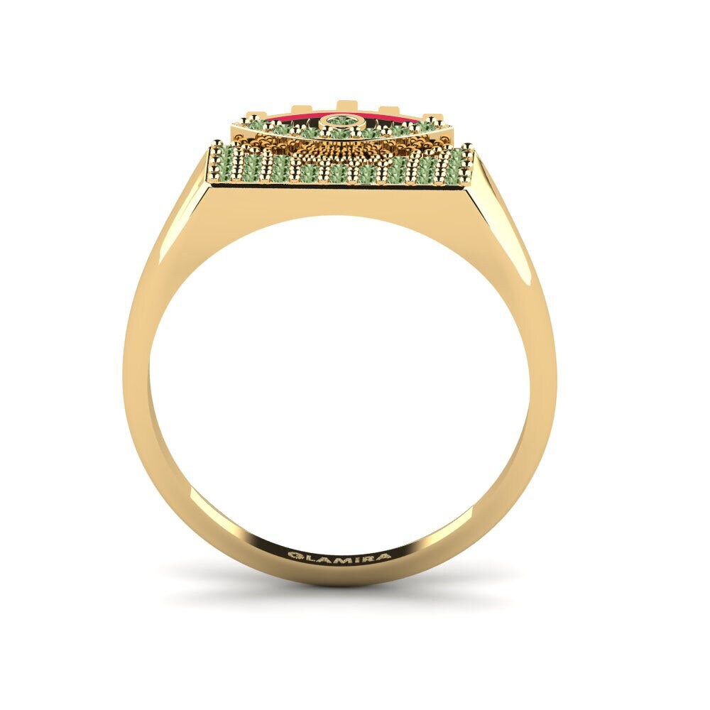 Diamante Verde Anel Kuangaza